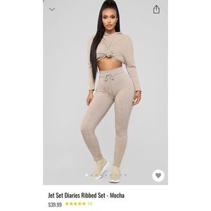 Jet set diaries ribbed Set